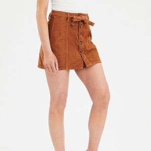 nwt corduroy button down skirt
